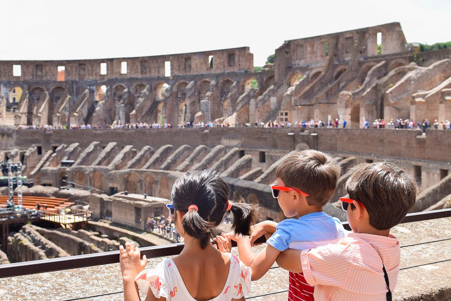 Colosseum with kids | | Rome with Kids: a Complete 3 Day Itinerary featured by top US family travel blog, Local Passport Family