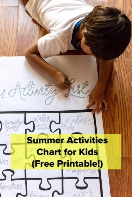 fun summer activities for kids coloring chart, a free printable featured by top US family blog, Local Passport Family