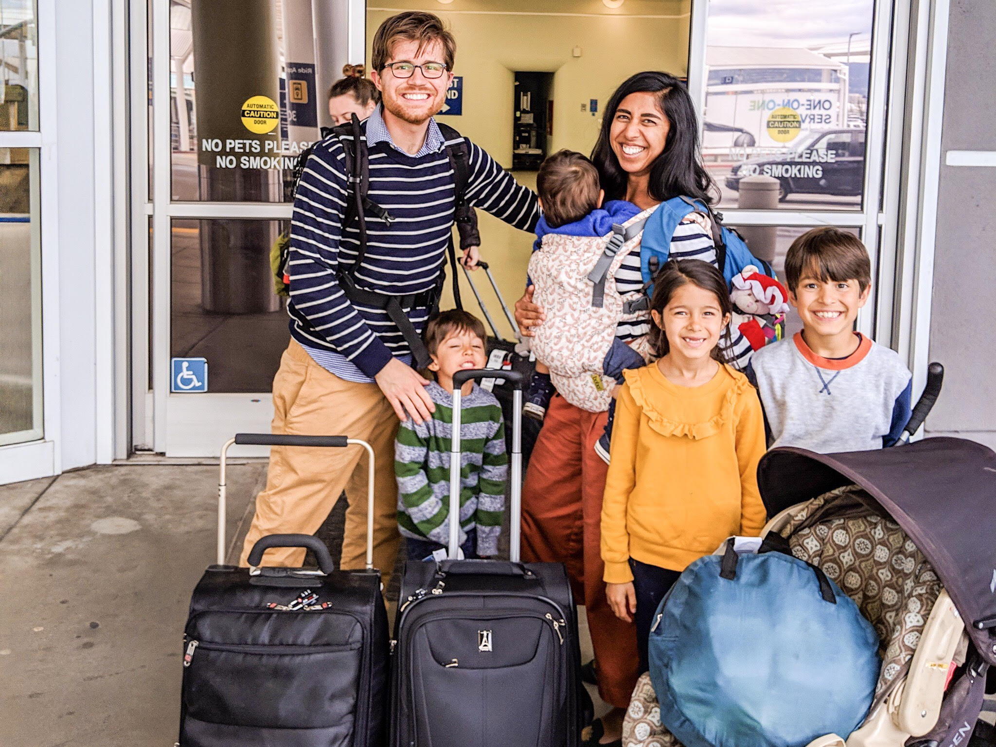 traveling with car seat and stroller on plane