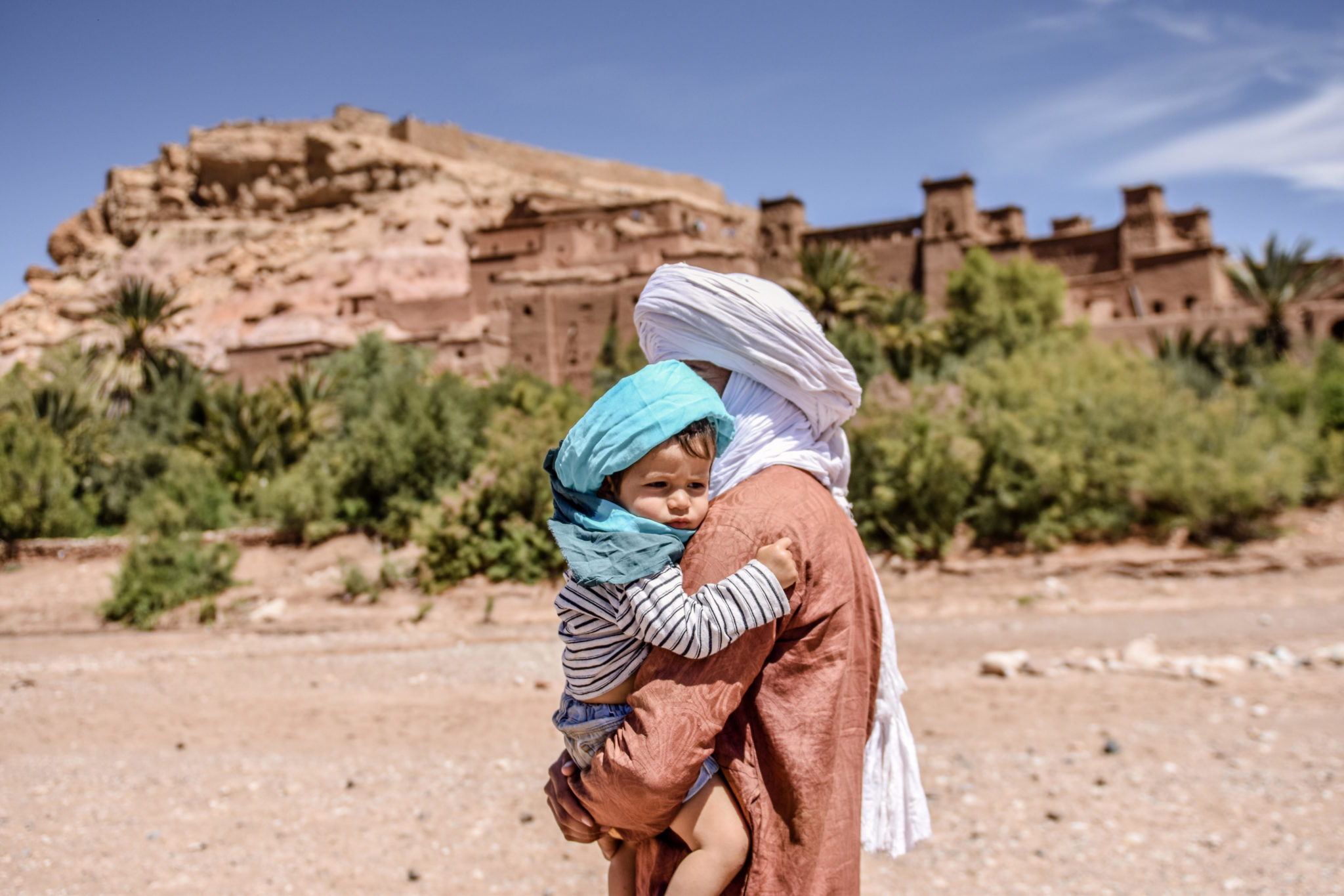 morocco unesco with baby