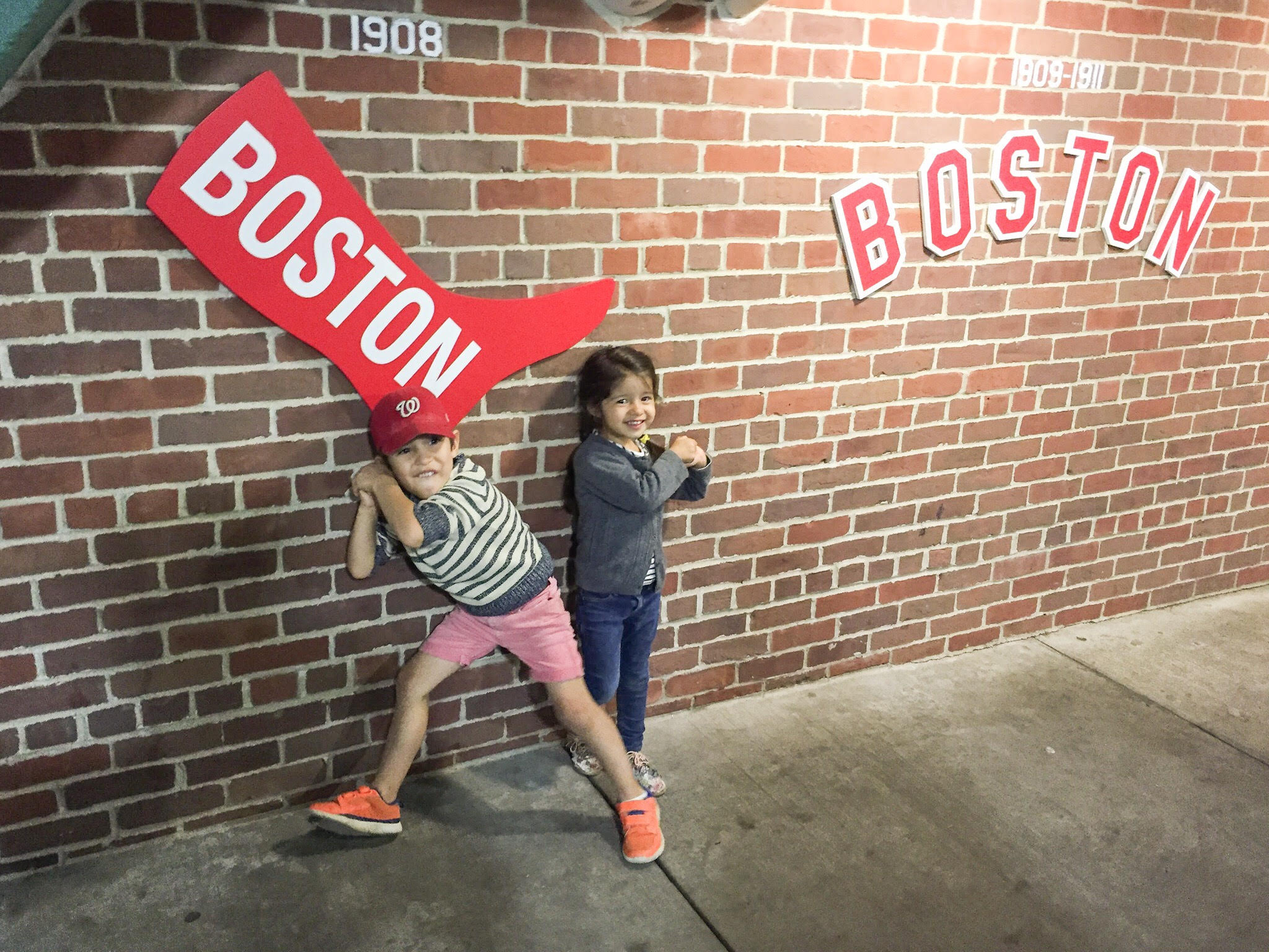 boston red sox game with kids