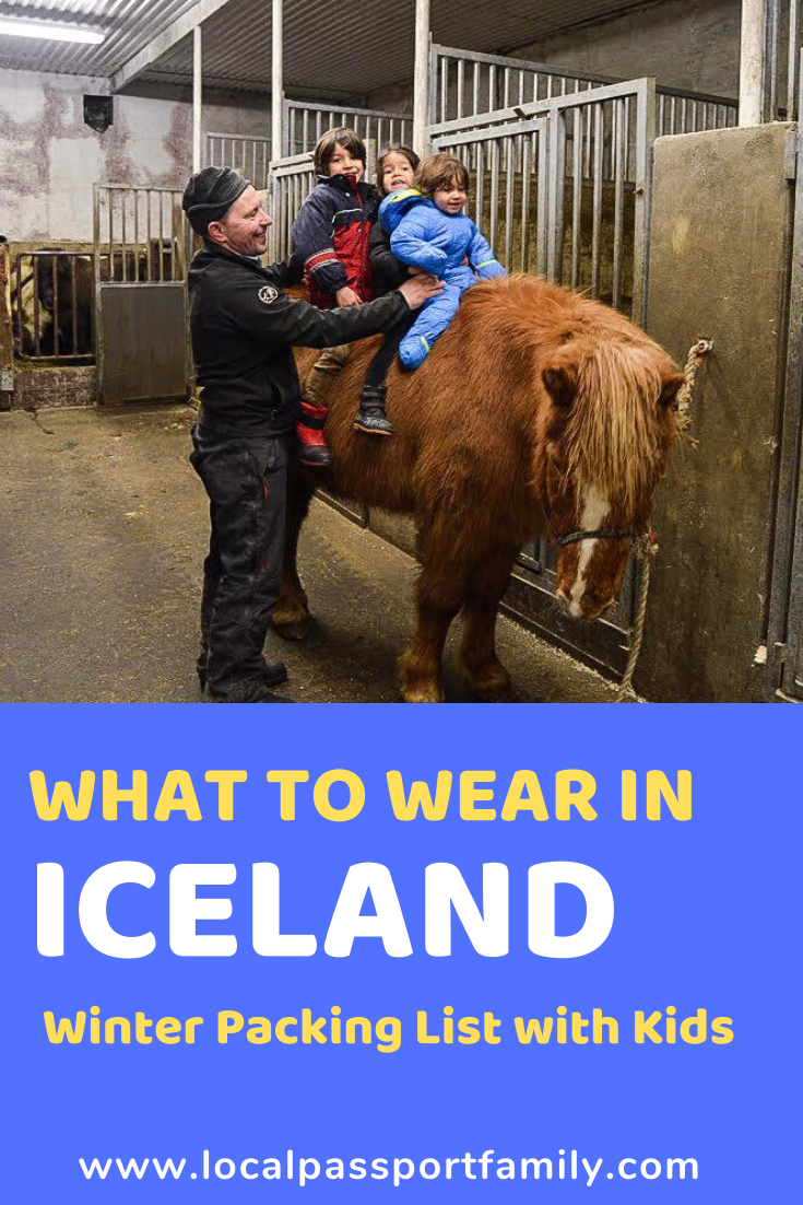 iceland winter packing list with kids