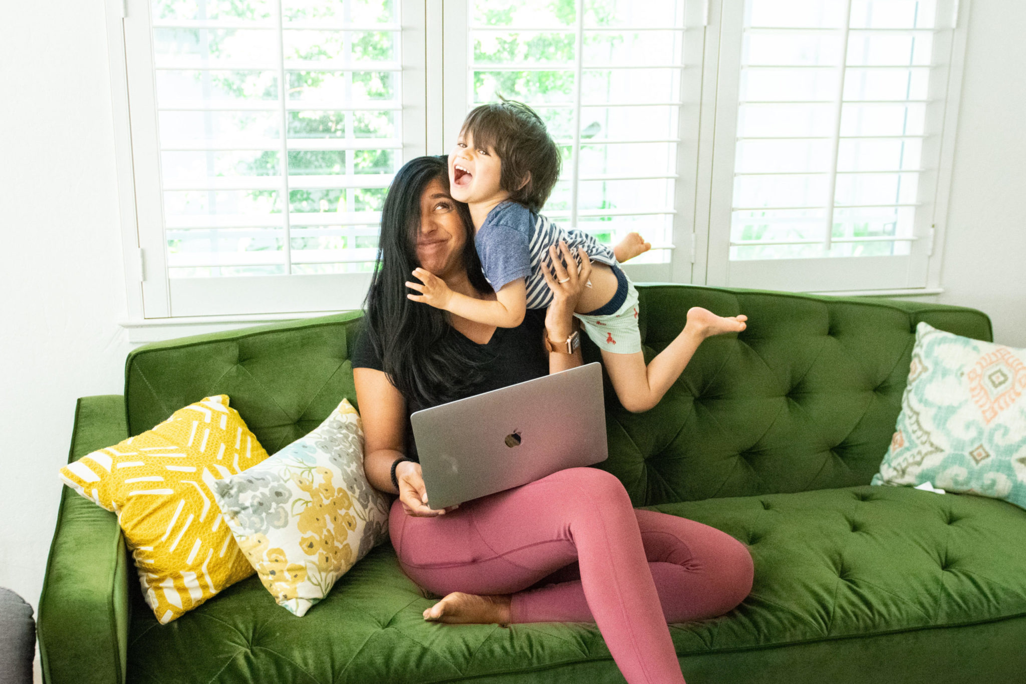 work from home mom with kids at home
