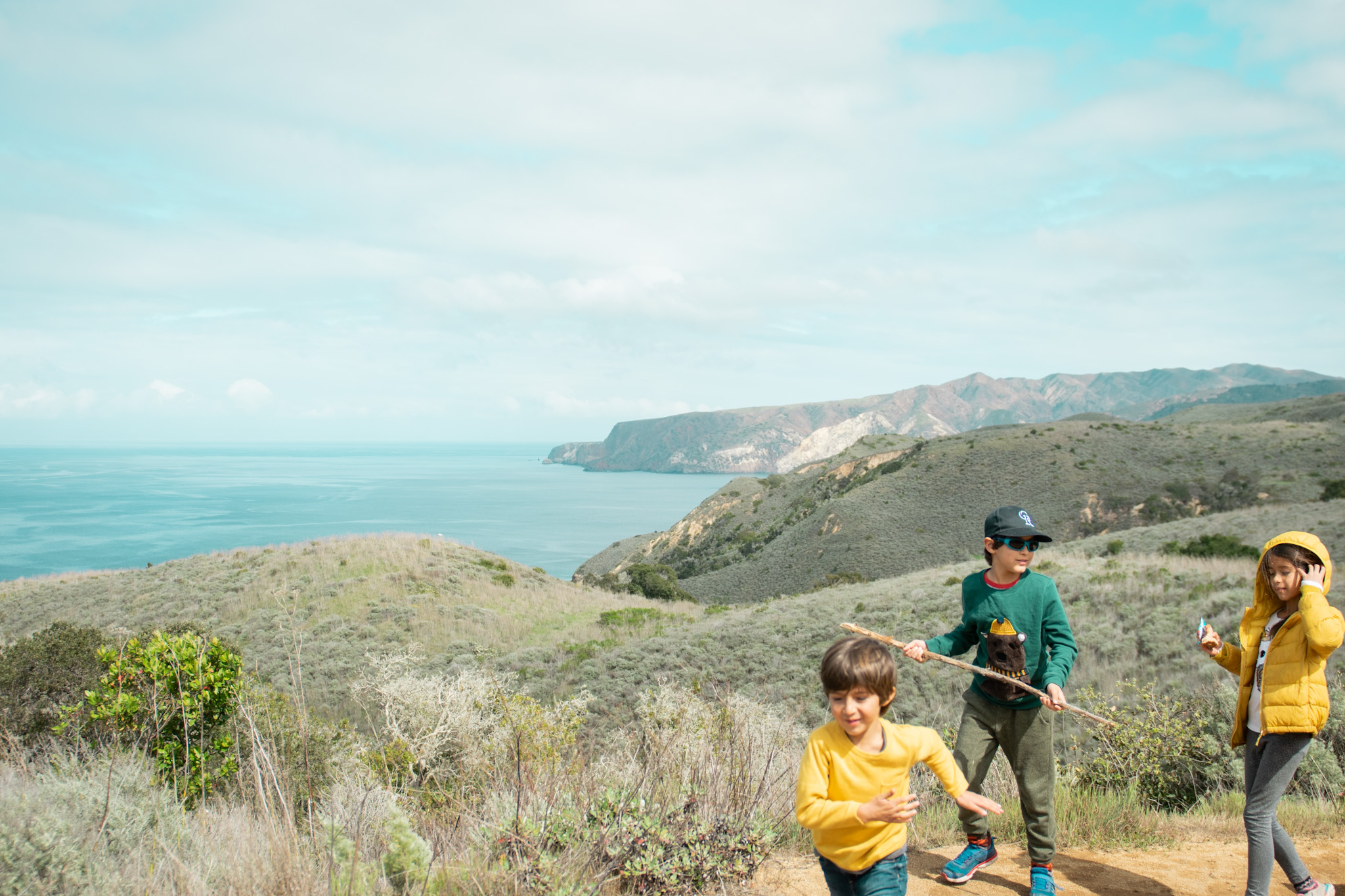 hiking with kids in channel islands
