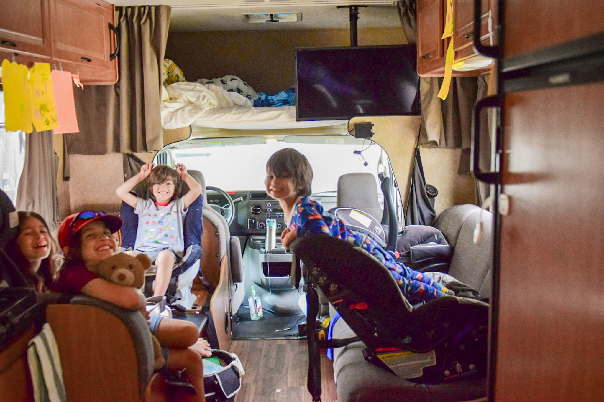 rv with kids car seats
