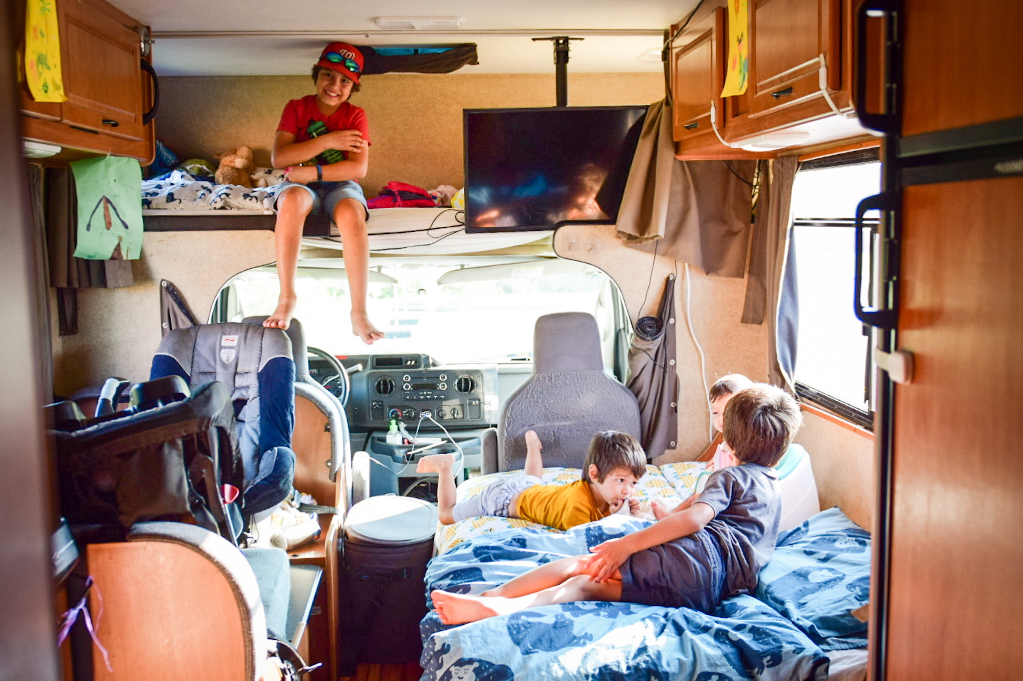 sleeping in an rv with kids