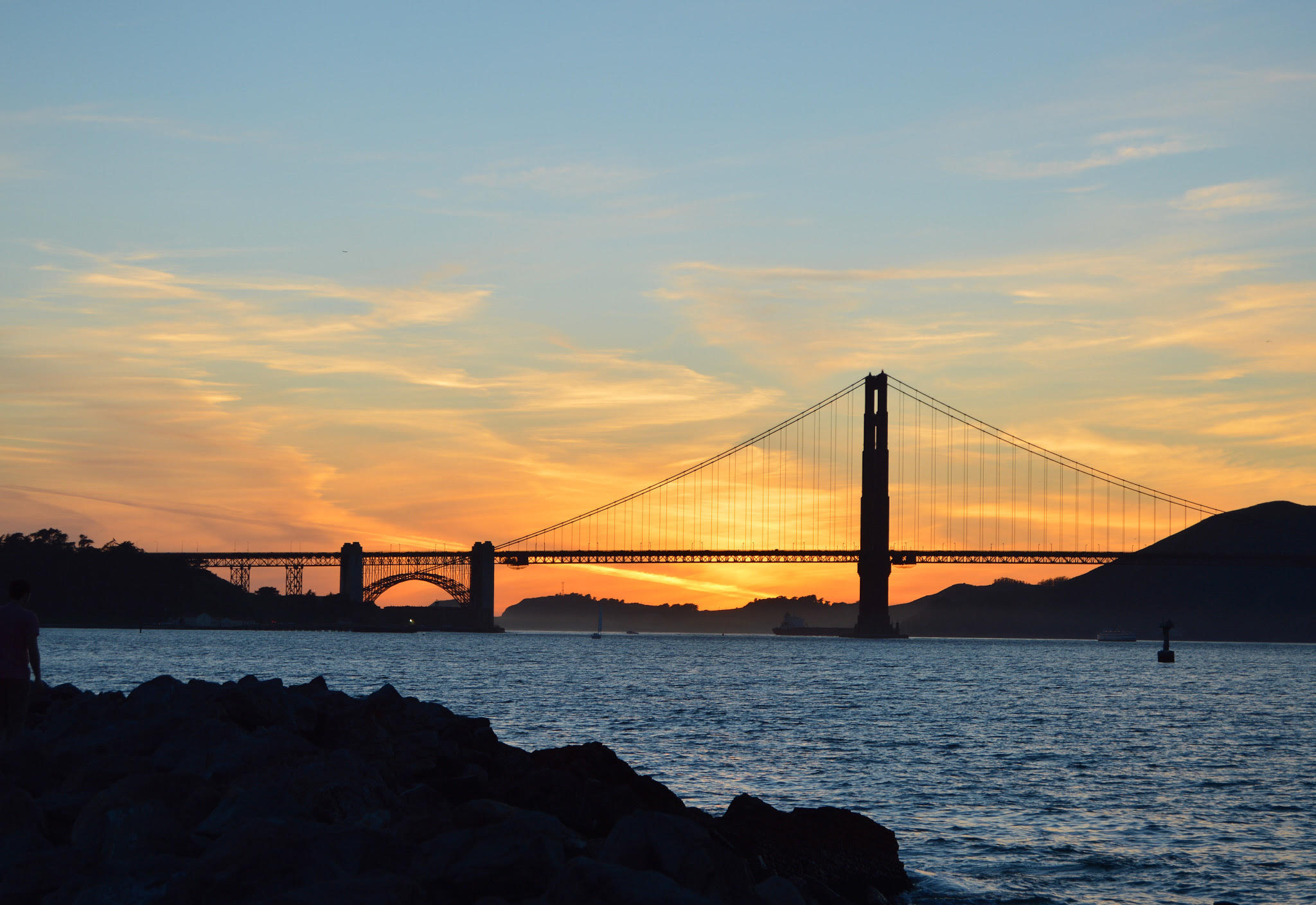 crissy field at sunset