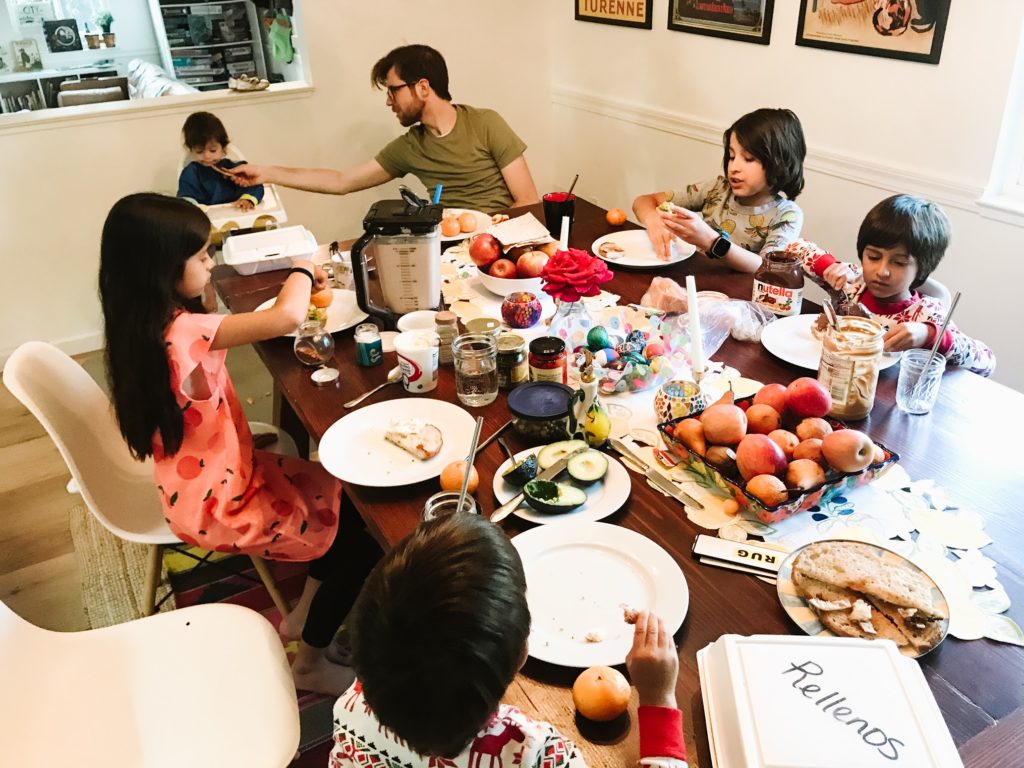 DIY toast bar dinner