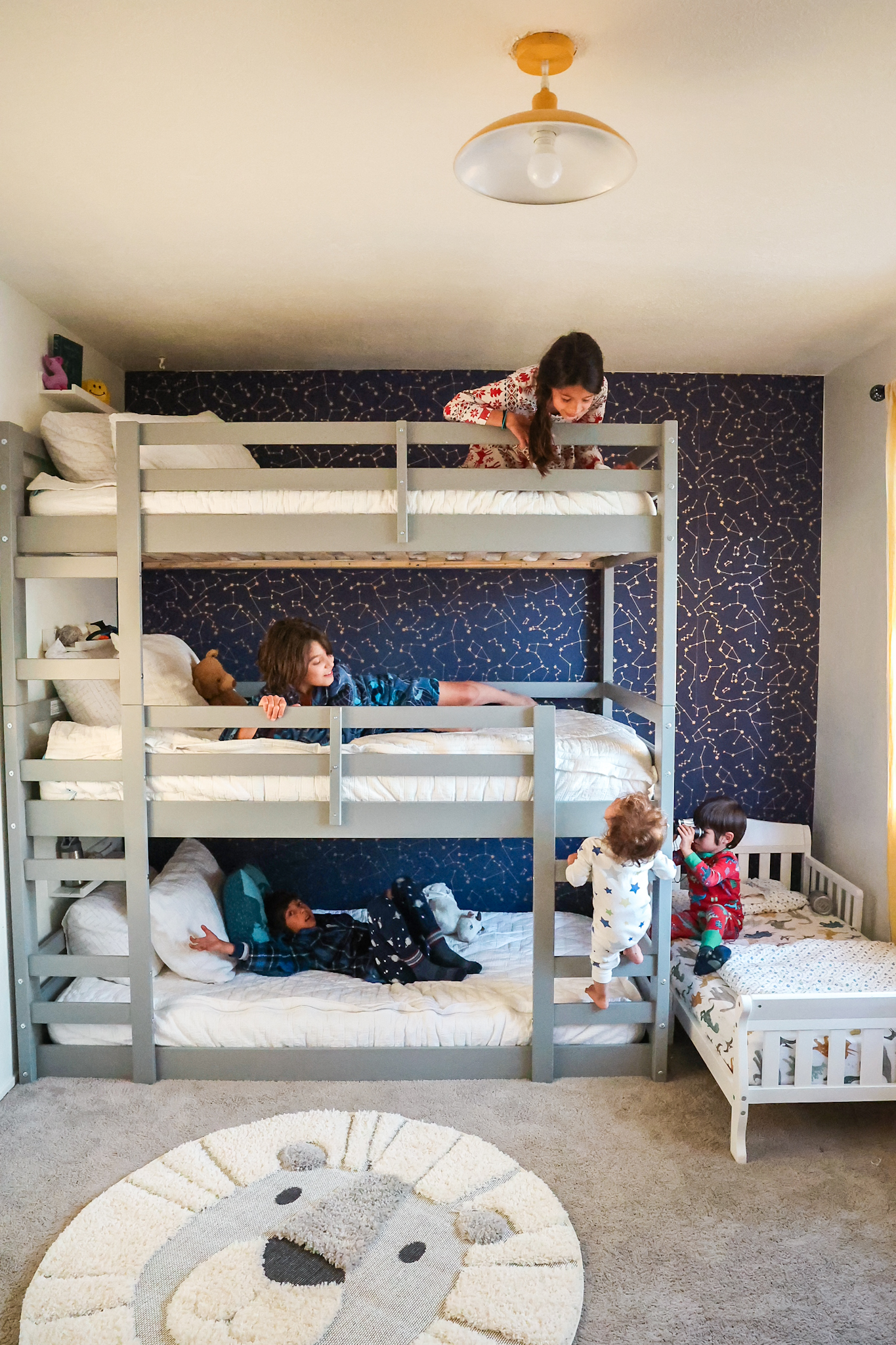 Our Kids Triple Bunk Room Local, Homemade Triple Bunk Beds