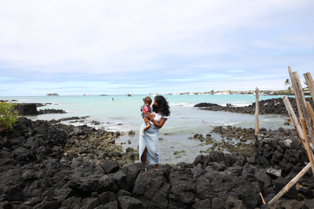 galapagos islands with a baby