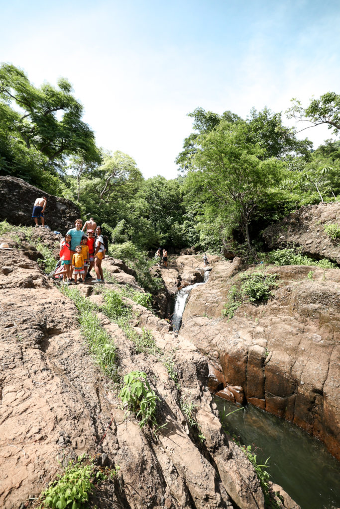 tamanique waterfalls with kids