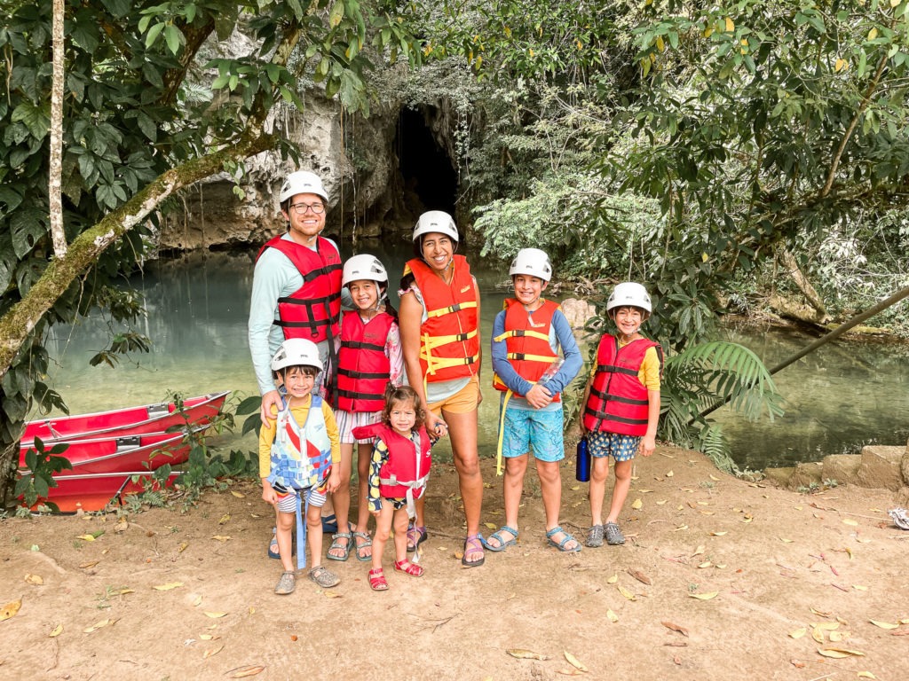 Belize cave tour with kids